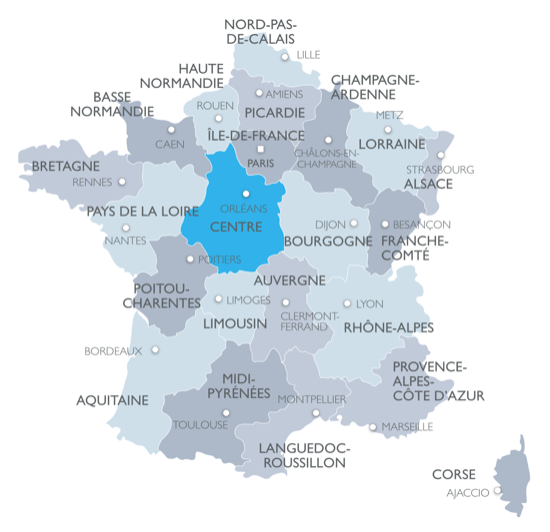 carte france région 